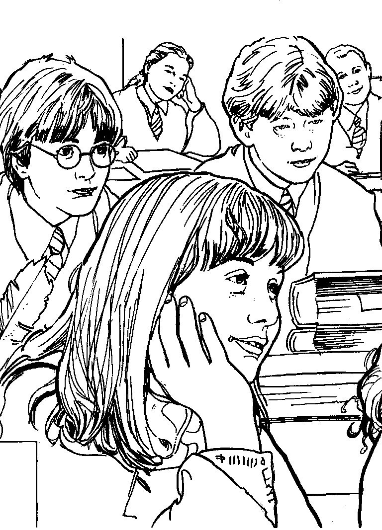 Kids-n-fun.com | Create personal coloring page of Harry Potter and the